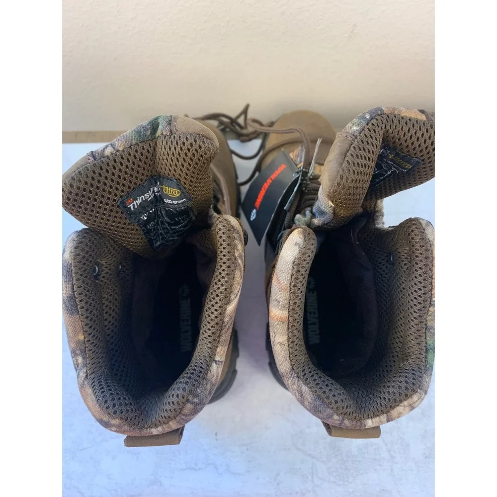 Wolverine 7M Hunting Boots Brown Camo Waterproof 400g Thinsulate W30083